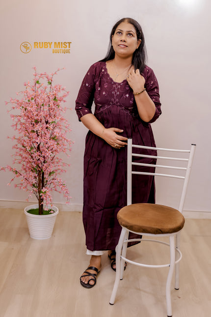 Linen Mix Alia Cut Umbrella Top