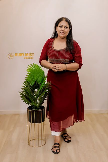 Georgette A- Line Flared Top