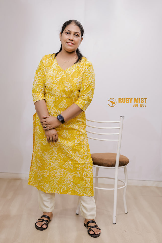 Floral Printed Cotton Kurti