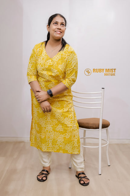 Floral Printed Cotton Kurti