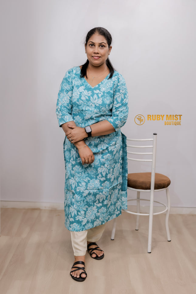 Floral Printed Cotton Kurti