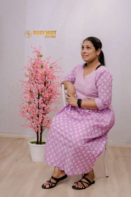 Zig Zag Patterned Cotton Kurti