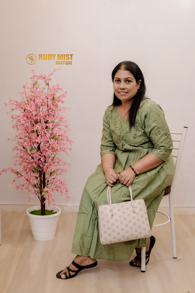 Linen Mix Alia Cut Umbrella Top