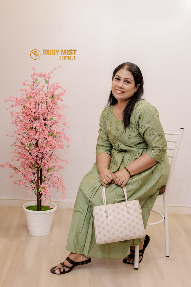 Linen Mix Alia Cut Umbrella Top