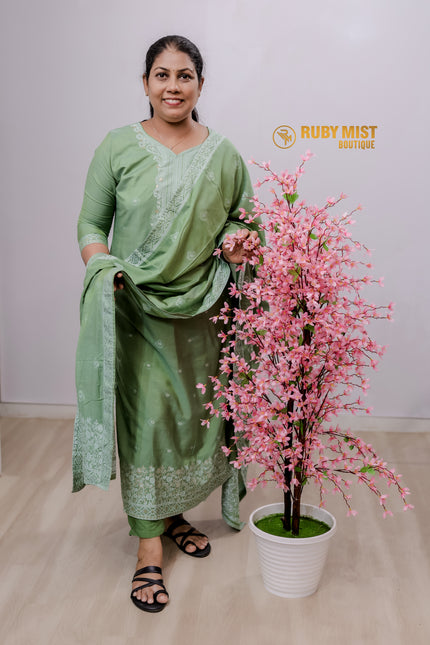 Classic Mirror Worked Churidhar Sets