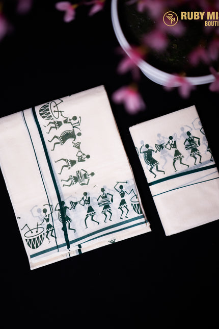 Single Set Mundu Two piece (SM 299)