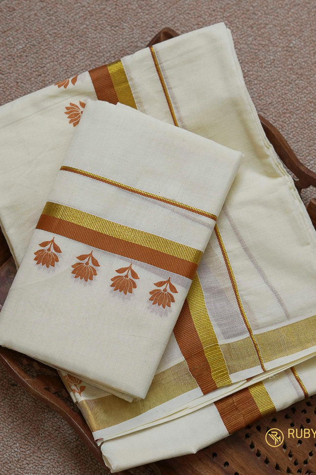 Single Set Mundu Two piece (SM 294)