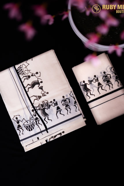 Single Set Mundu Two piece (SM 299)