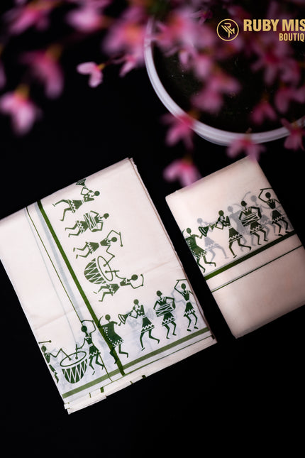 Single Set Mundu Two piece (SM 299)