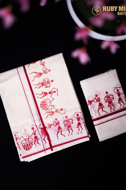 Single Set Mundu Two piece (SM 299)