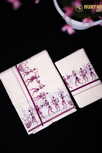 Single Set Mundu Two piece (SM 299)