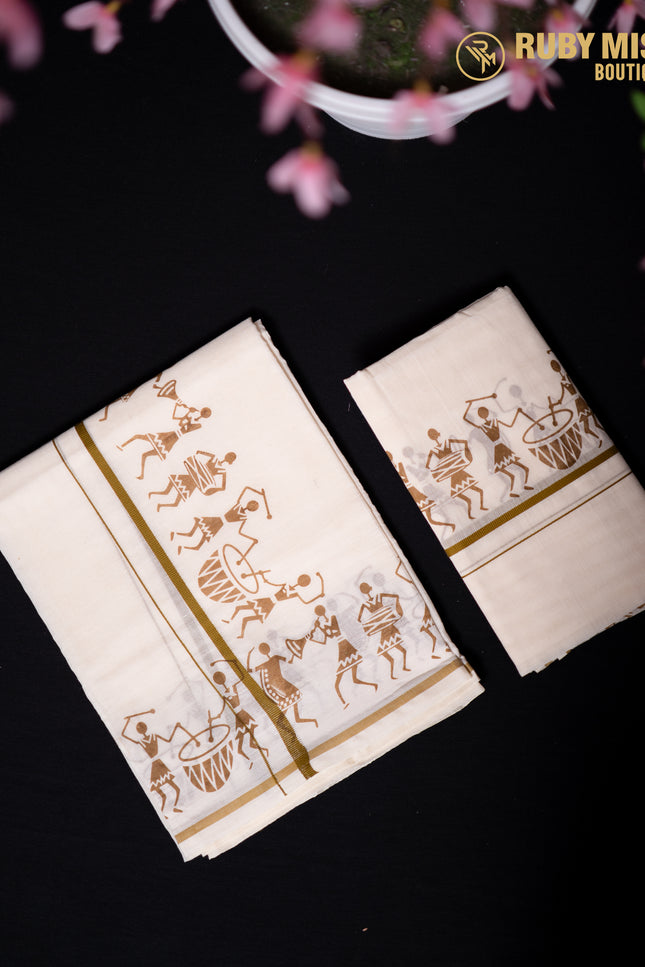 Single Set Mundu Two piece (SM 299)