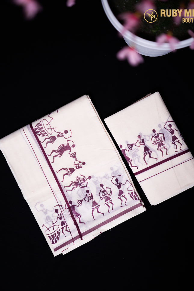 Single Set Mundu Two piece (SM 299)