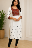 WHITE & MEROON / XL