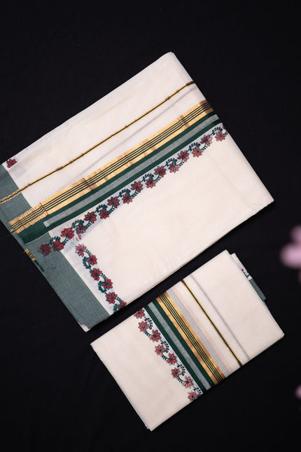 Single Set Mundu Two piece (SM 301)