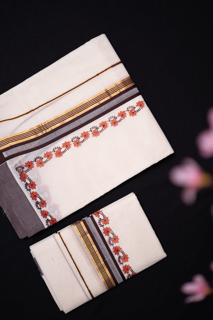 Single Set Mundu Two piece (SM 301)