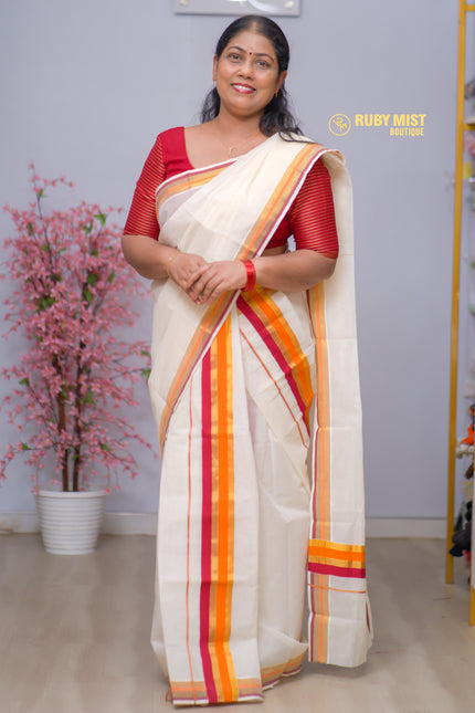 Single Set Mundu Two piece (SM 308)