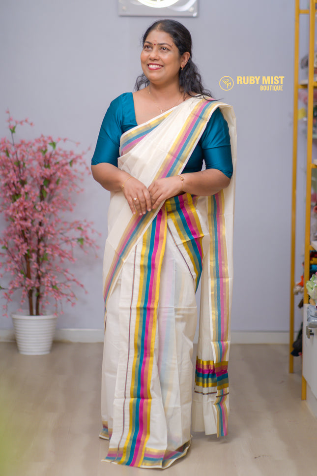 Single Set Mundu Two piece (SM 282)