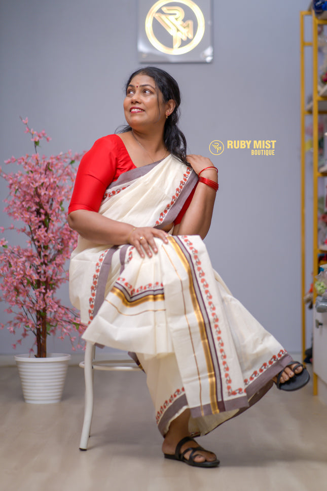 Single Set Mundu Two piece (SM 301)