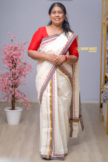 Single Set Mundu Two piece (SM 301)