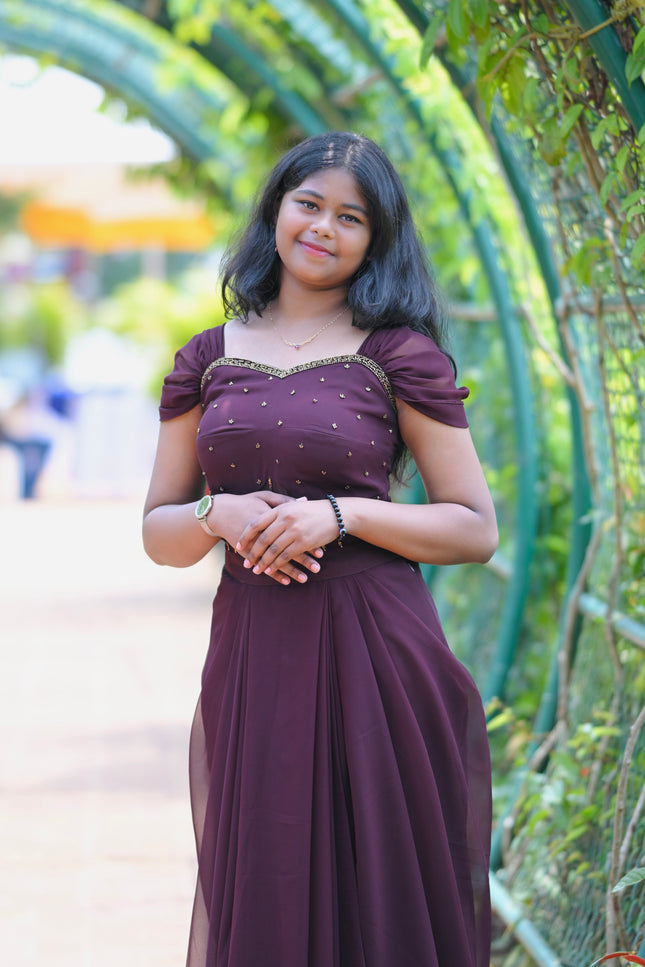 DRAPPING SKIRT & BLOUSE