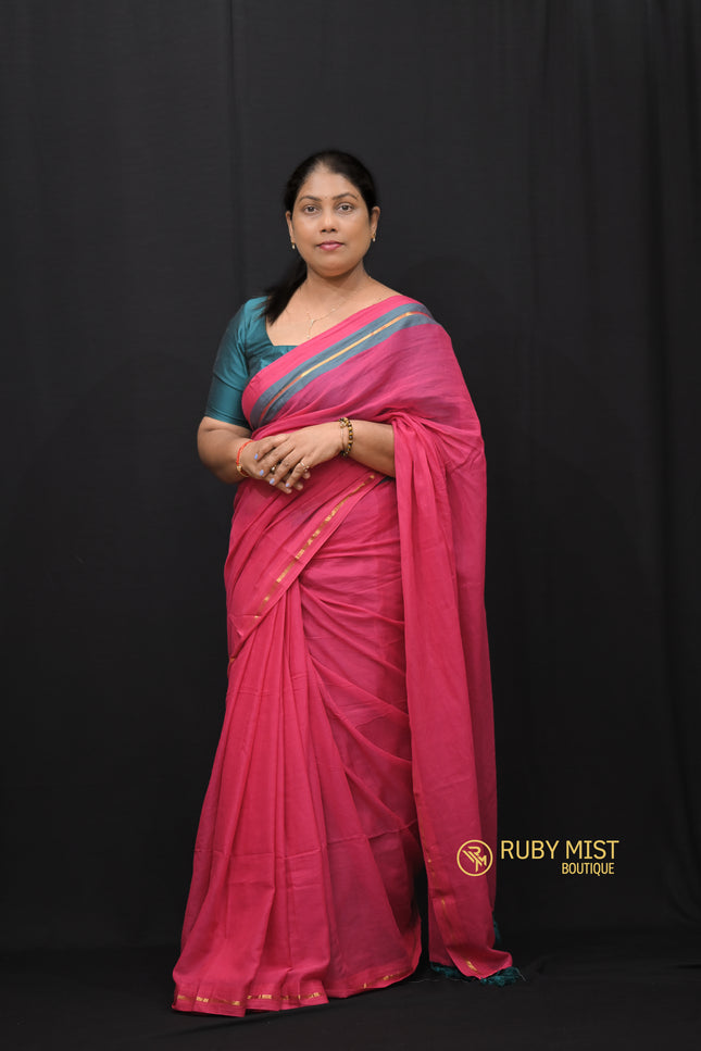 Simple Mulcotton Saree- MULC110(C)