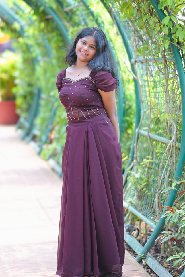 DRAPPING SKIRT & BLOUSE