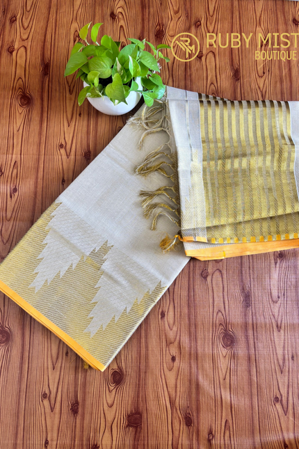 Temple Designed Kerala Saree.