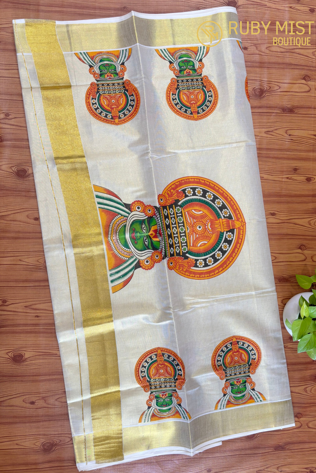 Kadhakali Inspired Kerala Saree