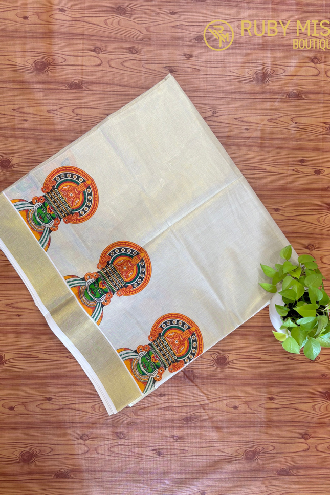 Kadhakali Inspired Kerala Saree