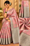 Dusty Pink & Silver Floral Saree