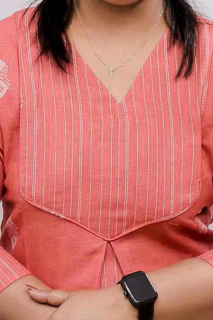 Stripe patterned cotton kurti