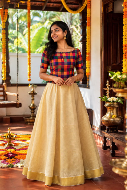 MADRAS CHECK SKIRT AND TOP SKTP192