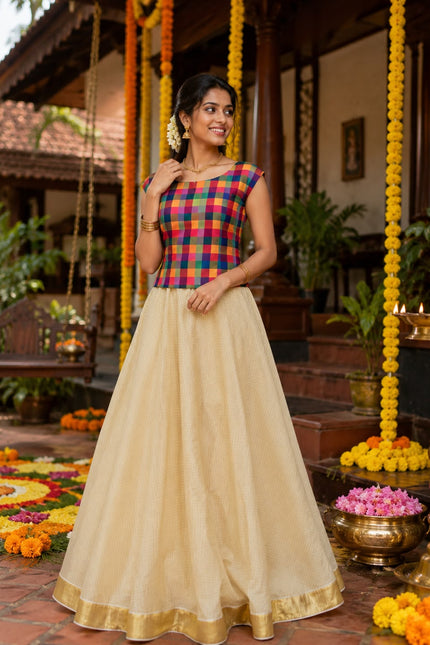 MADRAS CHECK SKIRT AND TOP SKTP192