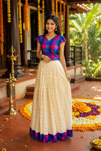 MADRAS CHECK SKIRT AND BLOUSE